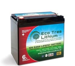 Eco Tree Lithium 12V 54AH  Battery