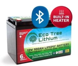 Eco Tree Lithium 12V 100AH Bluetooth Battery